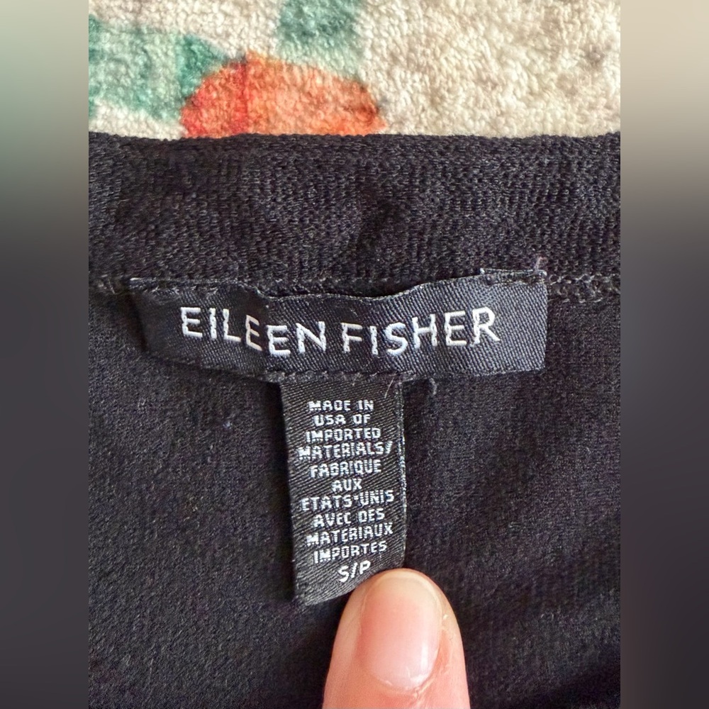 Eileen Fisher Black Stretchy T-Shirt Dress Sz S